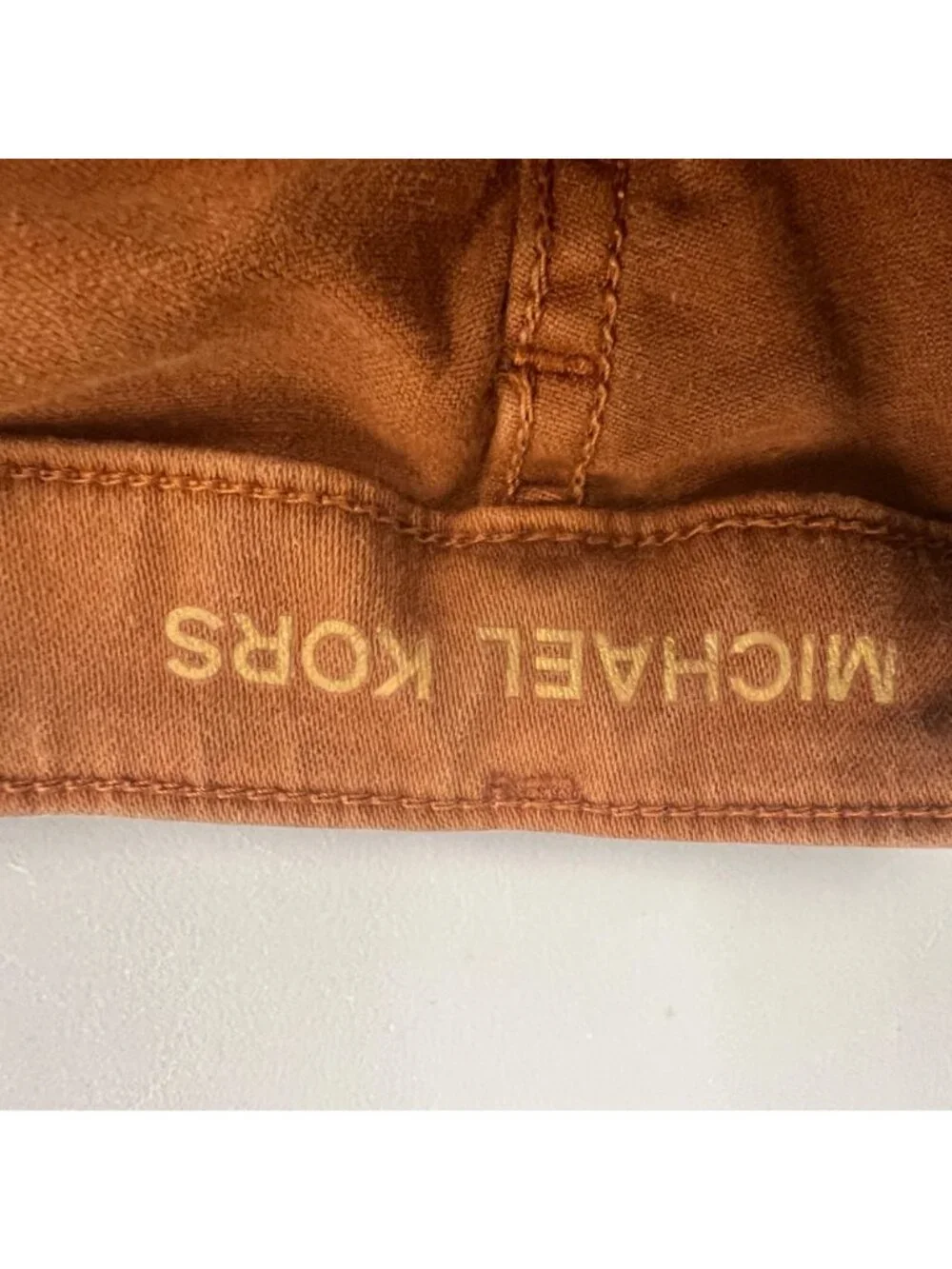 Michael Kors Izzy Skinny Jeans Mid Rise Orange Womens Size 10